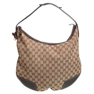 Gucci GG Canvas and Leather Large Princy Hobo